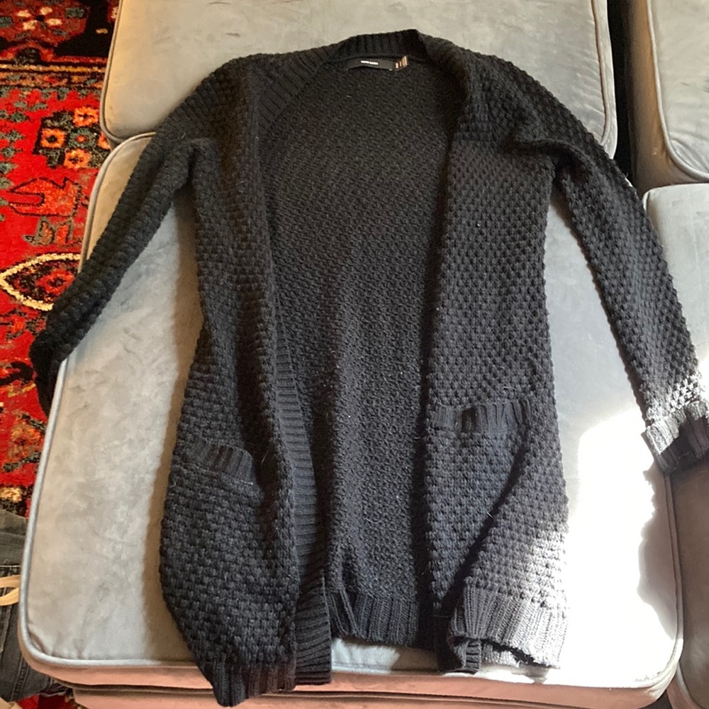 Size M Vero Moda black textured cardigan with pockets